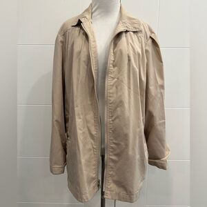 Vintage London Fog Tan Lightweight Casual Jacket size 14 petite